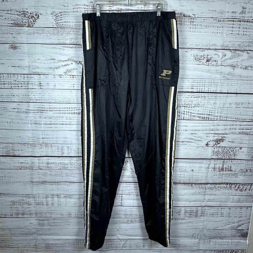 Mens VTG Red Oak Sports Purdue Boilermakers Nylon Basketball Warm Up Pants XXL